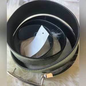 Giuseppe Zanotti Metallic Green Embossed Belt NWT